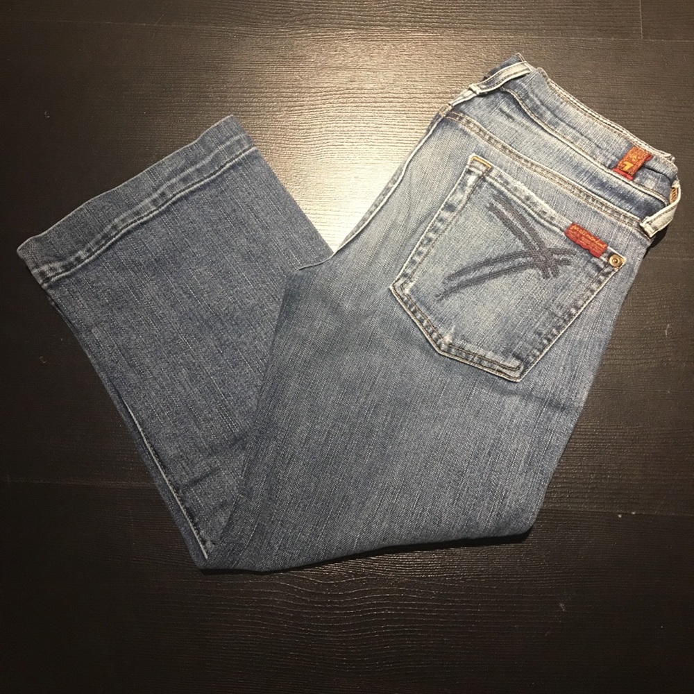7 For All Mankind Dojo Cropped Capri Jeans 27”